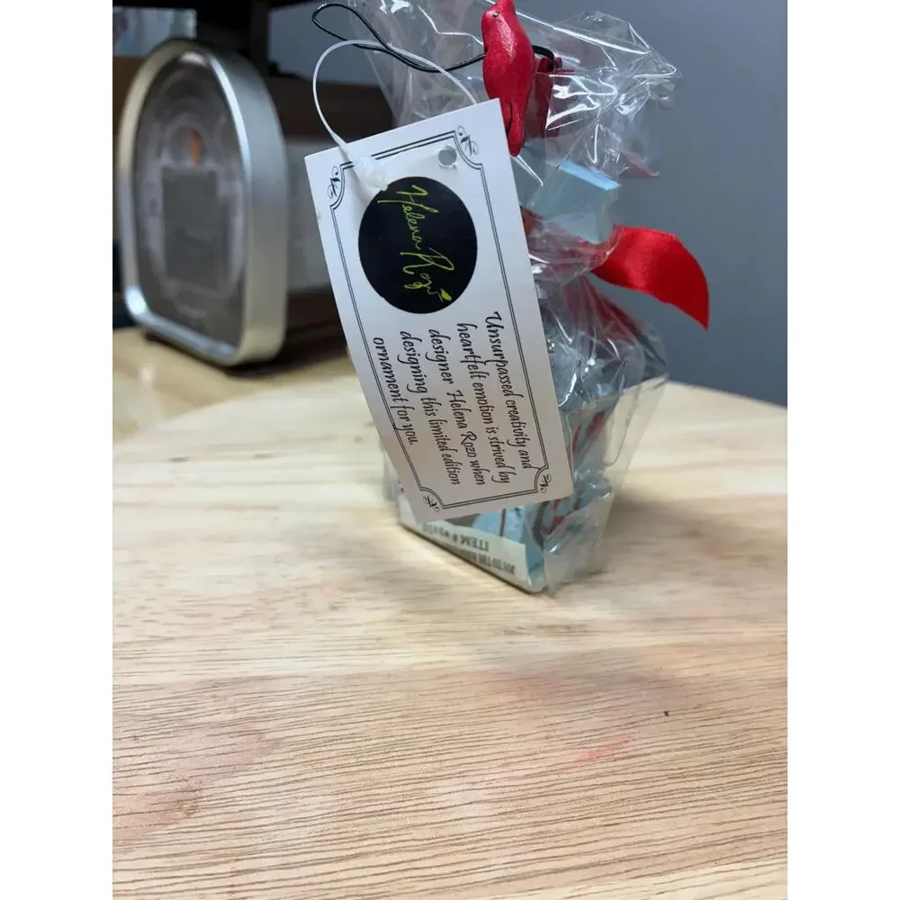 Cardinal Christmas Ornament | Joy to the Birds Barn House | Helena Rags Design
